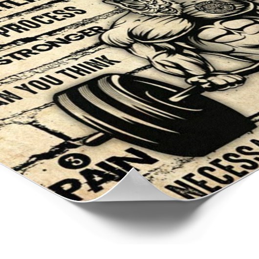 Gewichtsannahme Poster (Ecke)