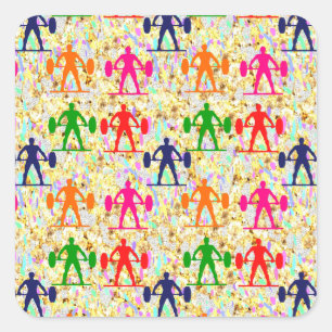 Gewichtsannahme Quadratischer Aufkleber