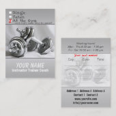 Gewichtsausbildung - Business-/Zeitplan-Karte Visitenkarte (Vorne/Hinten)