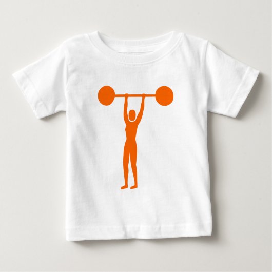 Gewichtsheben 02 - Orange Baby T-shirt (Vorderseite)