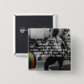 "Gewichtsheben" Workout-Motivierend Button (Vorne & Hinten)