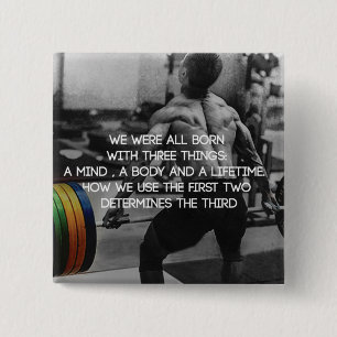 "Gewichtsheben" Workout-Motivierend Button