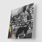 "Gewichtsheben" Workout-Motivierend Quadratische Wanduhr (Winkel)
