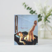 Gewichtskontroll-Pin Up Postkarte (Stehend Vorderseite)