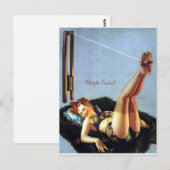 Gewichtskontroll-Pin Up Postkarte (Vorne/Hinten)