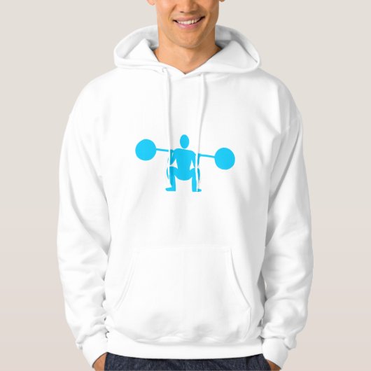 Gewichtslifter 01 - Sky Blue Hoodie (Vorderseite)