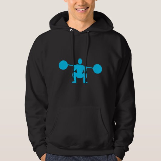 Gewichtslifter 01 - Sky Blue Hoodie (Vorderseite)