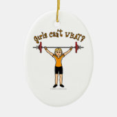 Gewichtslifter (Blondine) Keramikornament (Vorne)