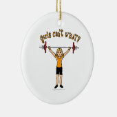 Gewichtslifter (Blondine) Keramikornament (Rechts)