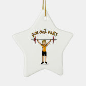 Gewichtslifter (Blondine) Keramikornament (Rechts)