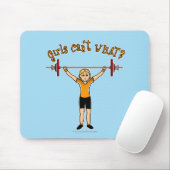 Gewichtslifter (Blondine) Mousepad (Mit Mouse)