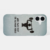 Gewichtstraining - galvanisierter Stahllook - Text iPhone 16 Hülle (Rückseite (Horizontal))