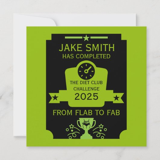 Gewichtsverlust - Begrüßung Karte (Vorderseite)