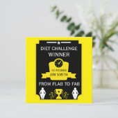 Gewichtsverlust - Begrüßung Karte (Stehend Vorderseite)