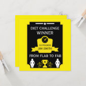Gewichtsverlust - Begrüßung Karte (Vorderseite/Rückseite Beispiel)