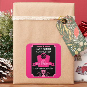 Gewichtsverlust - Begrüßung Quadratischer Aufkleber