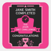 Gewichtsverlust - Begrüßung Quadratischer Aufkleber (Vorderseite)