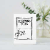Gewichtsverlust. Clubzeichen Postkarte (Stehend Vorderseite)