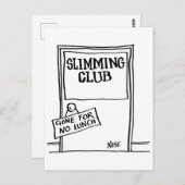 Gewichtsverlust. Clubzeichen Postkarte (Vorne/Hinten)