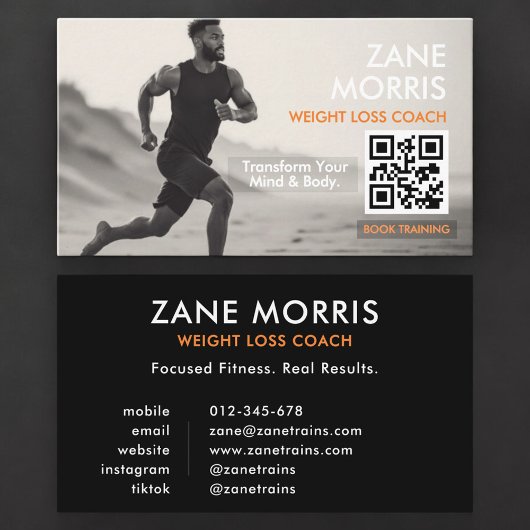 Gewichtsverlust-Coach-QR-Code Visitenkarte