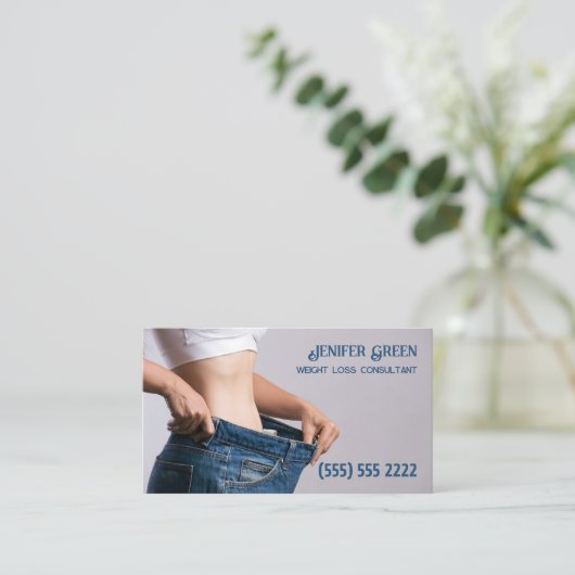 Gewichtsverlust Custom QR Visitenkarte (Stehend Vorderseite)