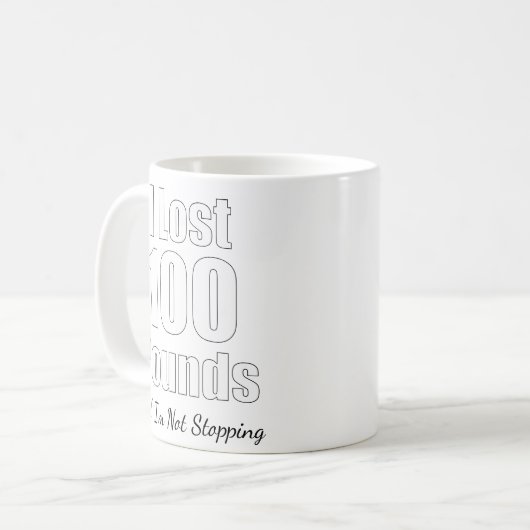 Gewichtsverlust Geschenke ich verloren 100 Pfund M Kaffeetasse (Vorderseite Links)