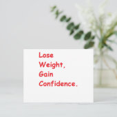 Gewichtsverlust Postkarte (Stehend Vorderseite)