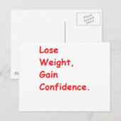 Gewichtsverlust Postkarte (Vorne/Hinten)