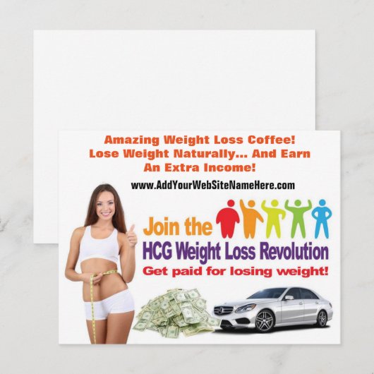 Gewichtsverlust Postkarte (Vorne/Hinten)