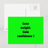 Gewichtsverlust Postkarte (Vorne/Hinten)