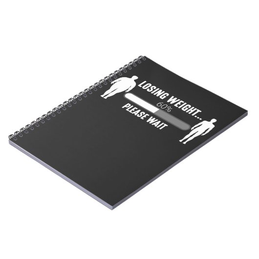 Gewichtsverlust Übergewicht Fitness Ernährung Moti Notizblock (Linke Seite)