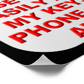 Gewichtsverlust und mein geiles Plakatzeichen Poster (Ecke)