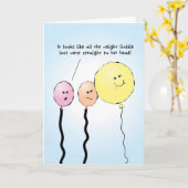 Gewichtsverlust, Weg zum Gehen, Ballon-Grußkarte Karte (Gelbe Blume)