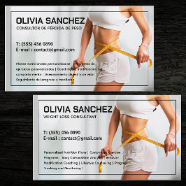 Gewichtsverlust Zweisprachige Spanische Visitenkar Visitenkarte
