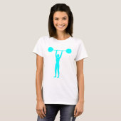 Gewichtszunahme 02 - Cyan T-Shirt (Vorne ganz)