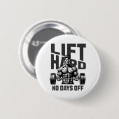 Gewichtszunahme Bodybuilding Gym Motivation Sprich Button (Vorne & Hinten)