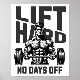 Gewichtszunahme Bodybuilding Gym Motivation Sprich Poster