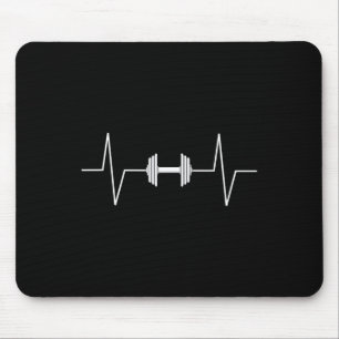 Gewichtszunahme Dumbell Heartbeat Ekg Puls T-Shirt Mousepad