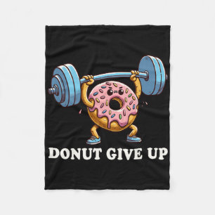 Gewichtszunahme - Funny Fitness Workout Gym Donut  Fleecedecke