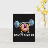 Gewichtszunahme - Funny Fitness Workout Gym Donut  Karte (Gelbe Blume)