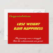 Gewichtszunahme Glück verlieren Postkarte (Vorne/Hinten)