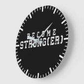 Gewichtszunahme Inspiration - Stärker werden - Fit Große Wanduhr (Winkel)