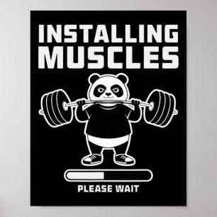 Gewichtszunahme Installation Muskel Workout Pun Gy Poster