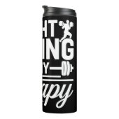 Gewichtszunahme ist meine Therapie Thermosbecher (Nach rechts gedreht)