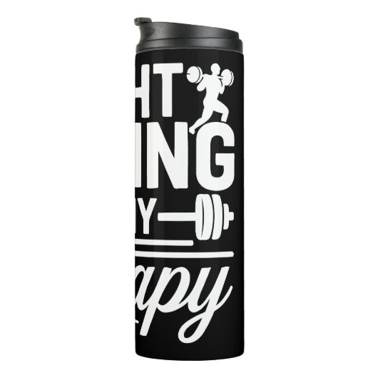 Gewichtszunahme ist meine Therapie Thermosbecher (Nach rechts gedreht)