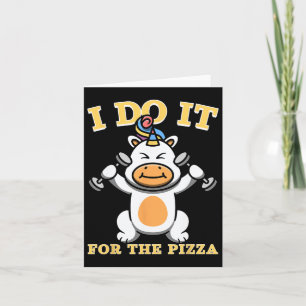 Gewichtszunahme Unicorn Workout Motivation für ein Karte