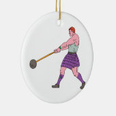 Gewichtthrow-Hochland-Spiel-Athleten-Zeichnen Keramik Ornament (Rechts)