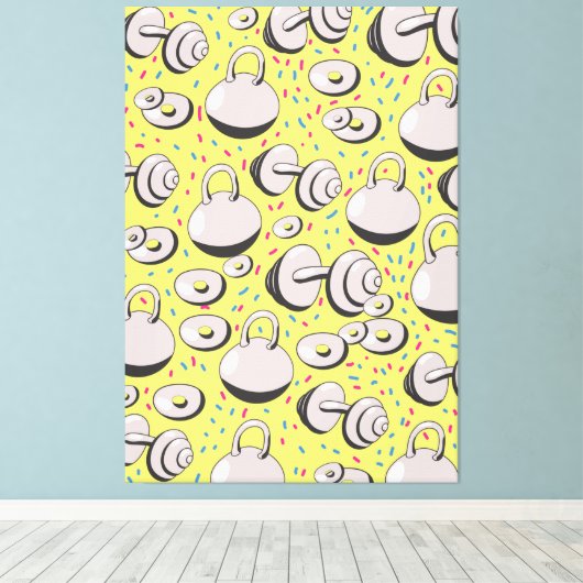 Gewichtungsmuster Leinwanddruck (Insitu (Holzboden))