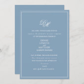 gewidmetes Hochzeitssemble im Glacier Lake Blue Einladung (Vorne/Hinten)