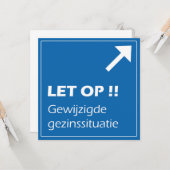 gewijzigde gezinssituatie karte (Vorderseite/Rückseite Beispiel)